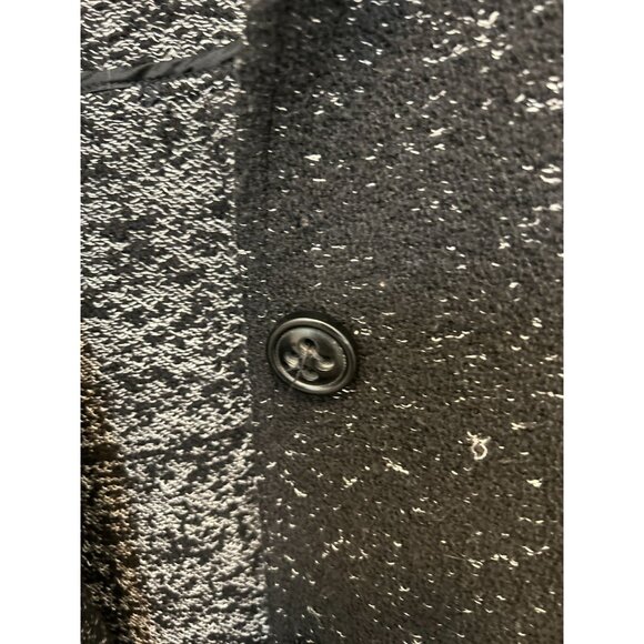 Lafayette 148 Black Wool Blend Button-Down Coat With Rolled Sleeves Size 8 - Picture 14 of 14